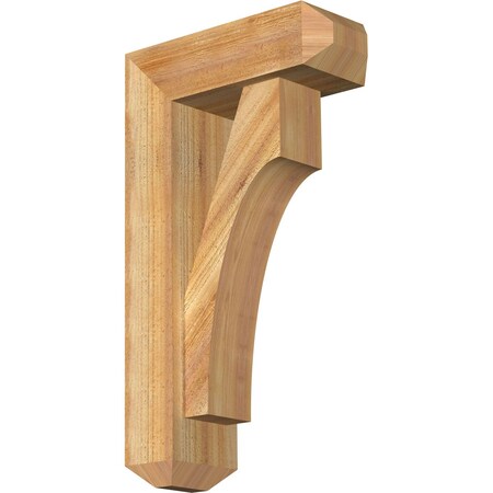 Westlake Craftsman Rough Sawn Bracket W/ Offset Brace, Western Red Cedar, 6W X 16D X 28H